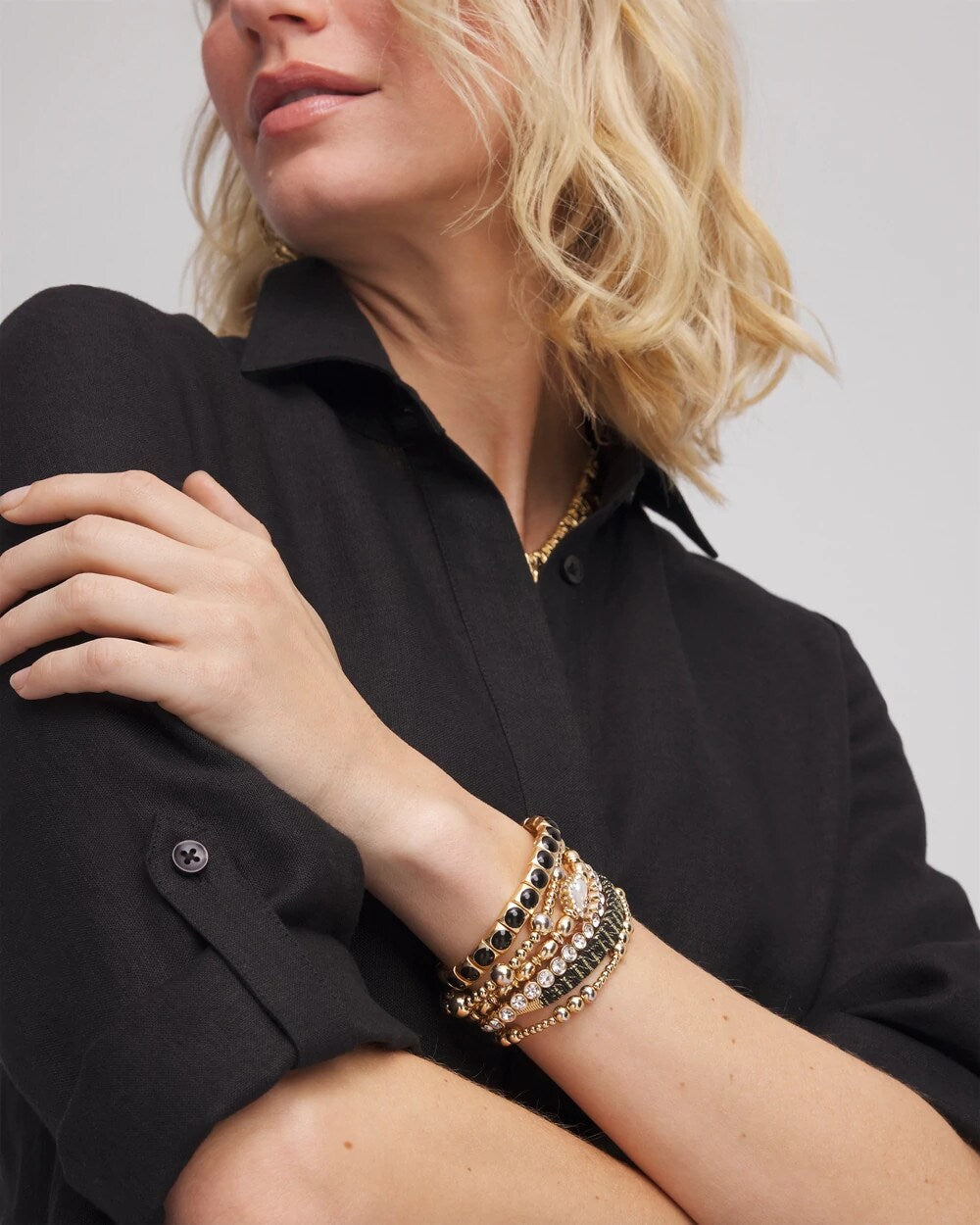 Chico's Thread Wrapped Cuff Bracelet