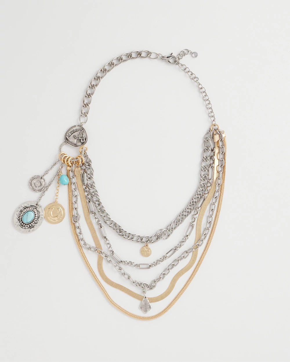 Chico's Equestrian Mixed-Metal Multistrand Necklace