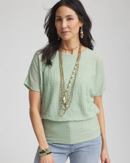 Chico's Convertible Multi-Strand Jade & Faux Pearl Charm Necklace