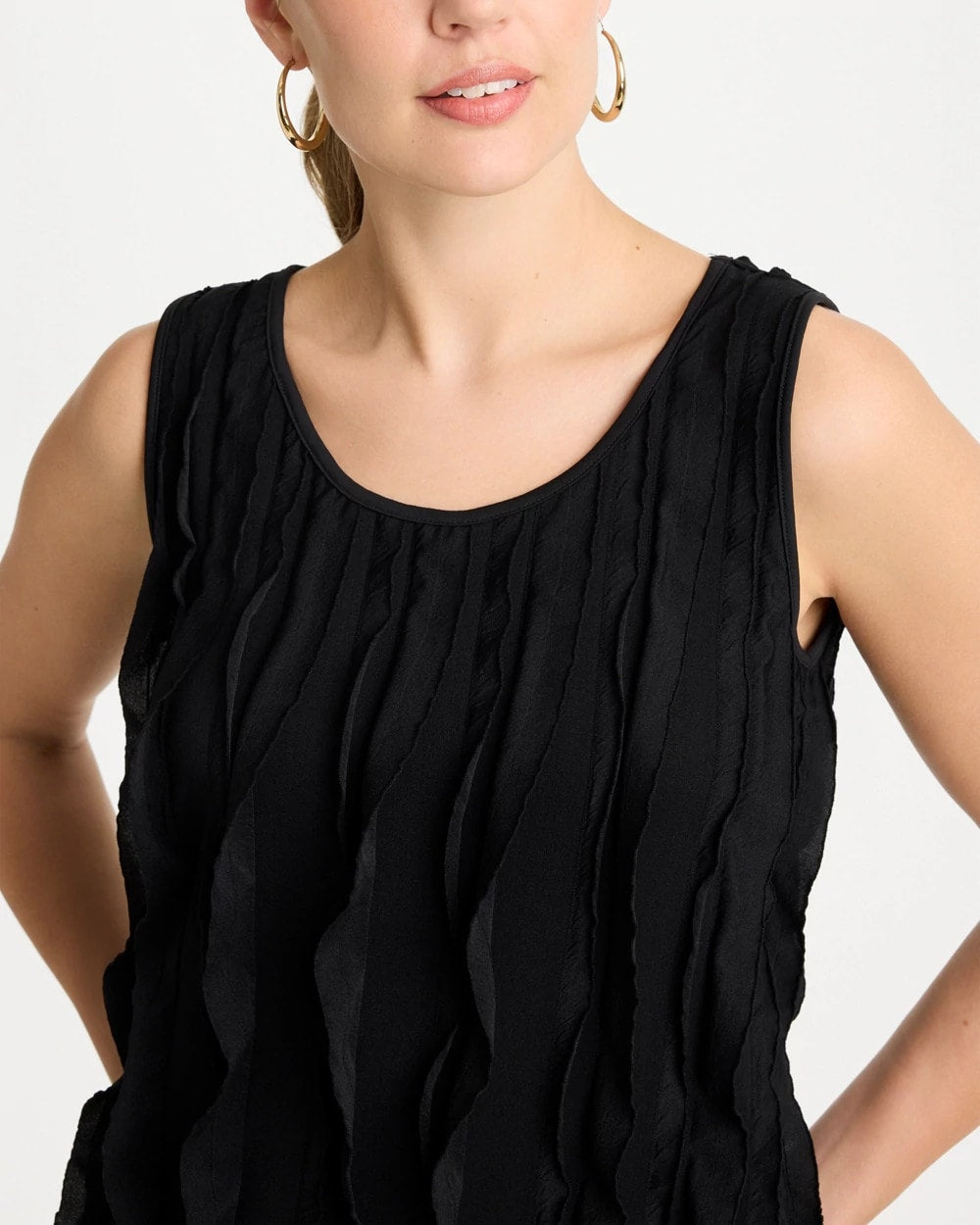 Chico's 3-D Ruffled Tank