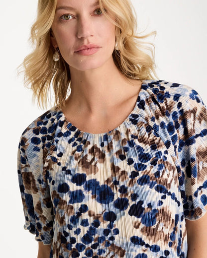 Chico's Printed Bodre Tee
