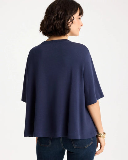 Chico's Caviar Beaded Cotton Tee