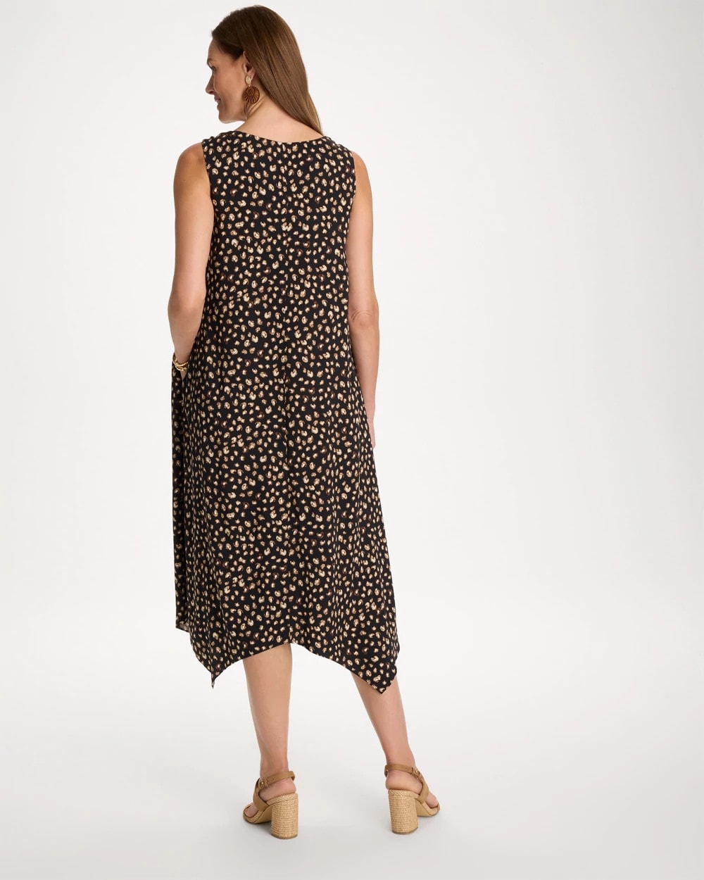 Chico's Rayon-Silk Asymmetrical Hem Dress