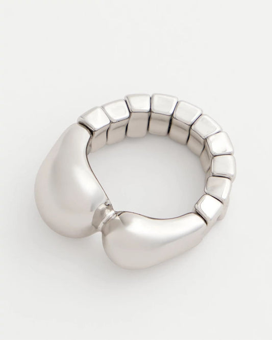 Chico's Curvy Silver Stretch Ring