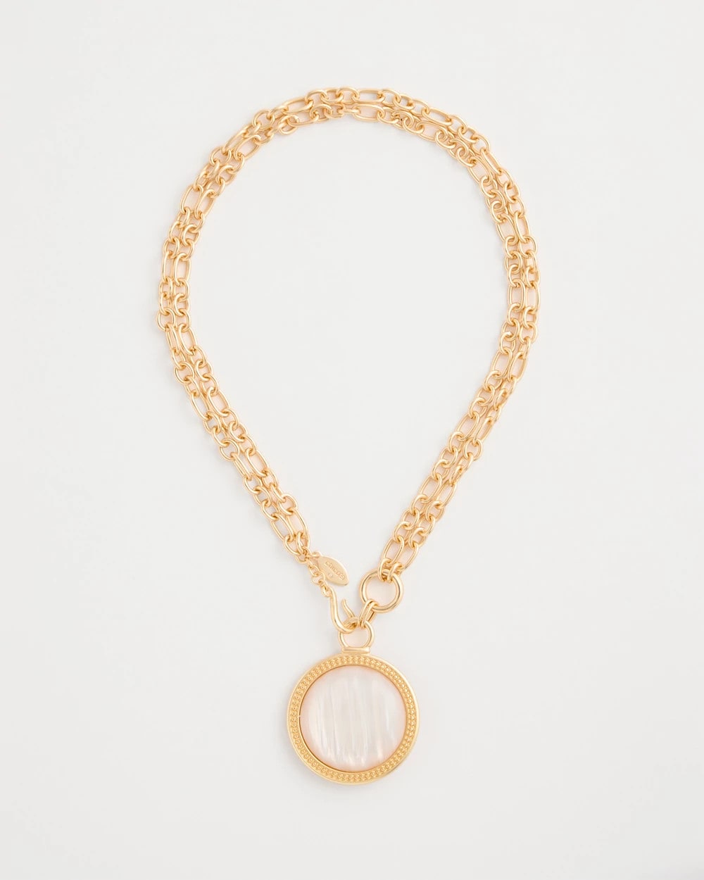 Chico's Reversible Swan Pendant Necklace