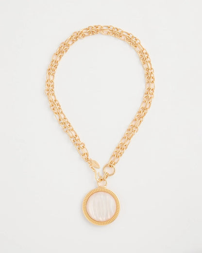 Chico's Reversible Swan Pendant Necklace