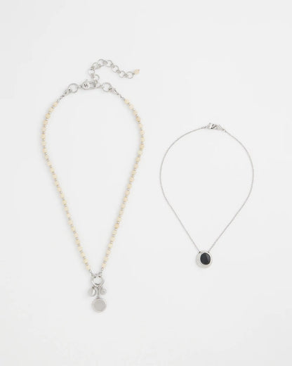Chico's Short Double Strand Pendant