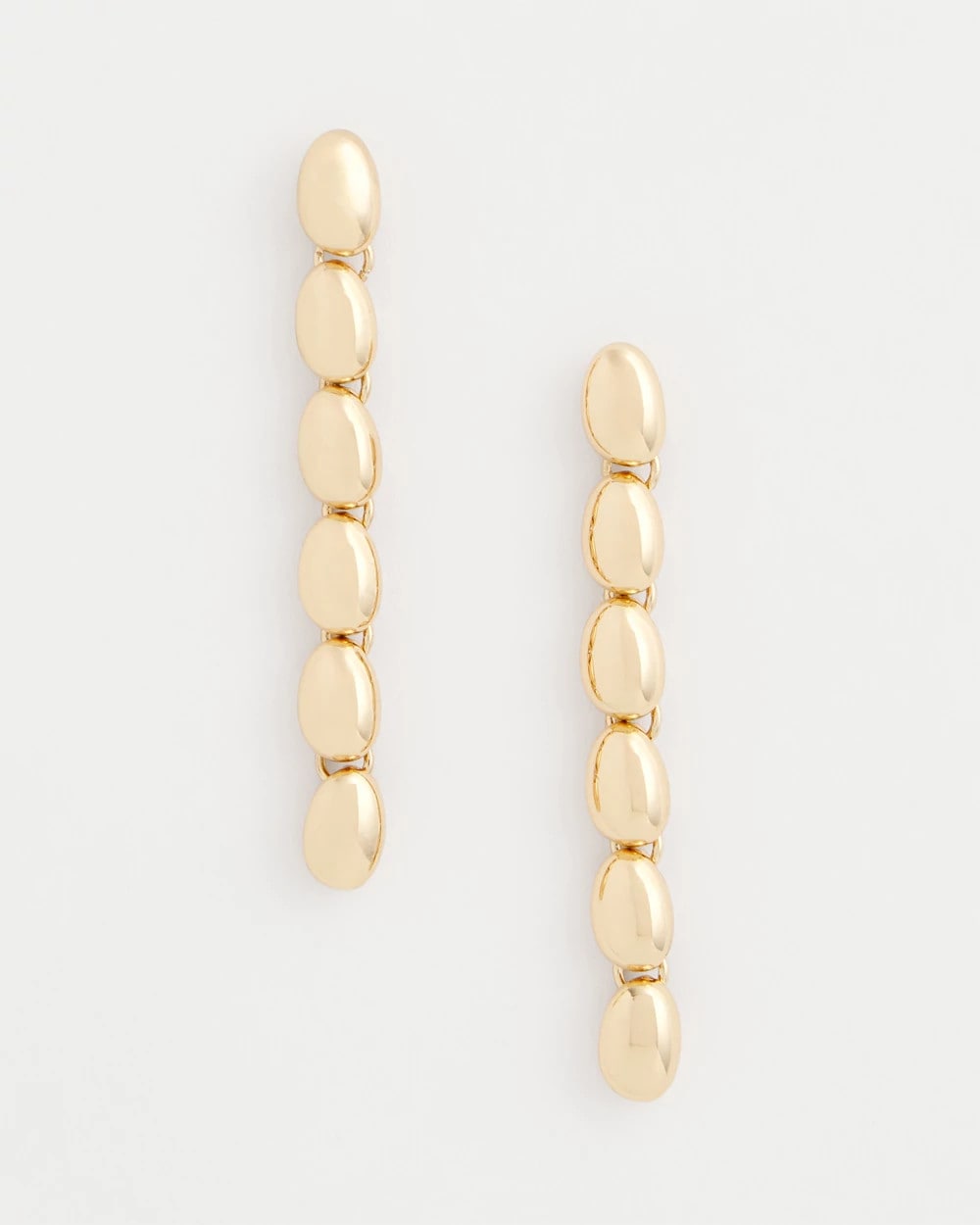 Chico's Gold Linear Bead Earrings