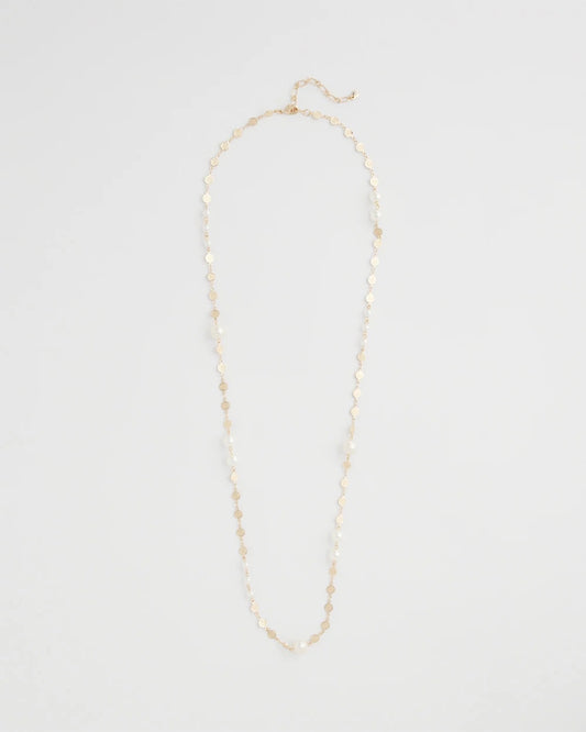 Chico's Pearl and Link Necklace
