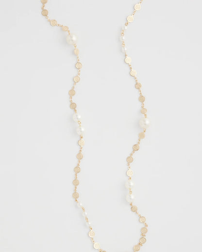 Chico's Pearl and Link Necklace