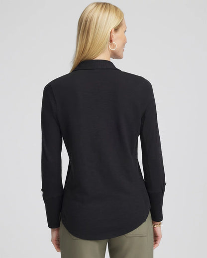 Chico's Collared Henley Shirt