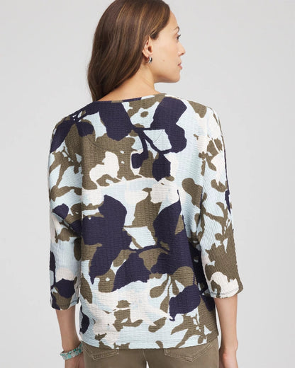 Chico's Floral Wedge Top