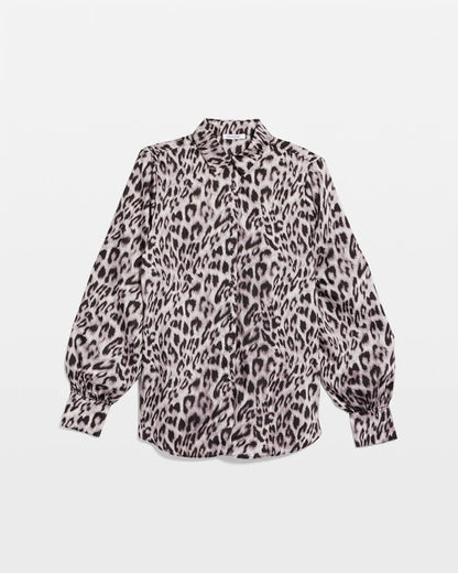 Chico's Faux Silk Snowy Animal Shirt