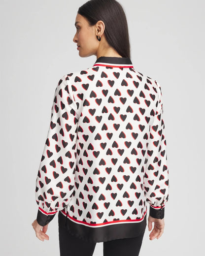 Chico's Classic Valentine's Day Blouse