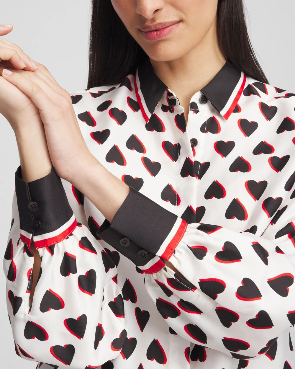 Chico's Classic Valentine's Day Blouse