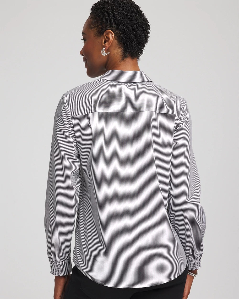 Chico's Poplin Stripe Shirt