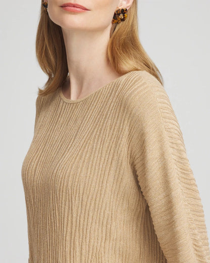 Chico's Textured Zebra Print Dolman Sleeve Sweater