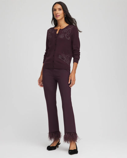 Chico's Embellished Crewneck Cardigan