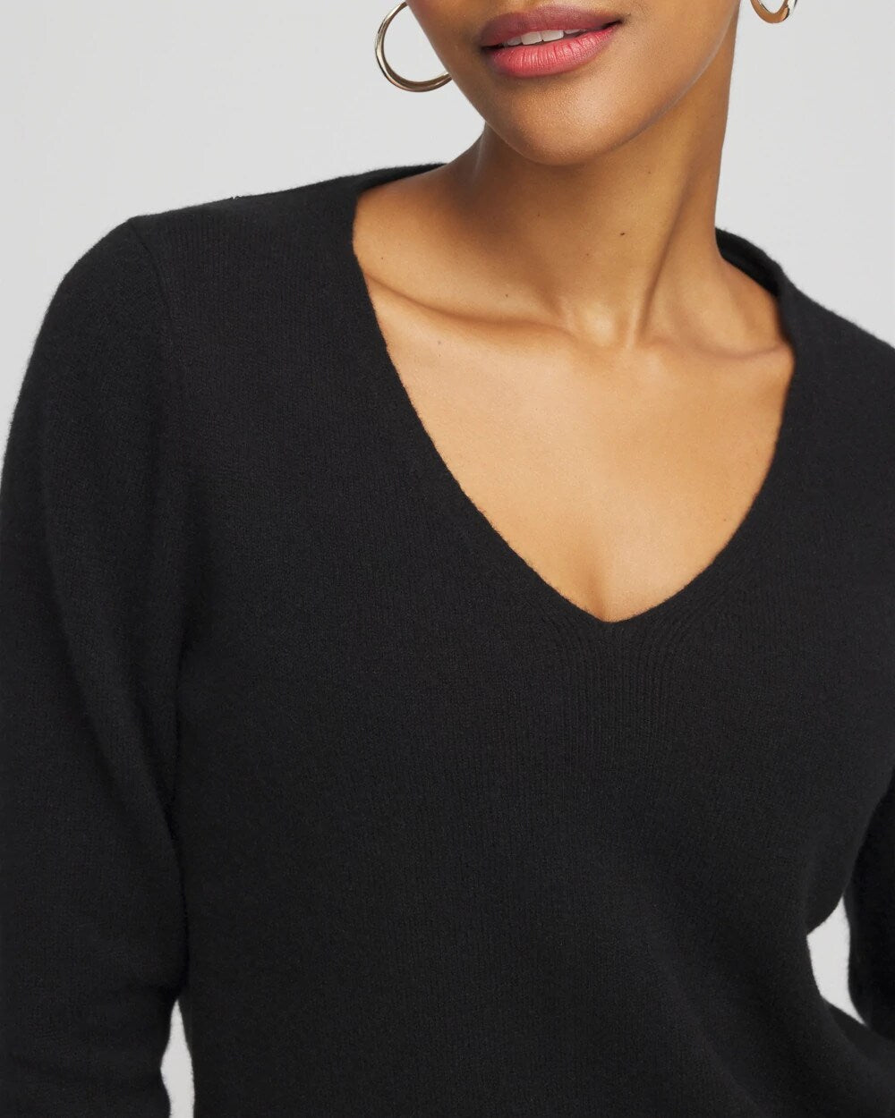 Chico's Relaxed V-Neck Cashmere Sweater