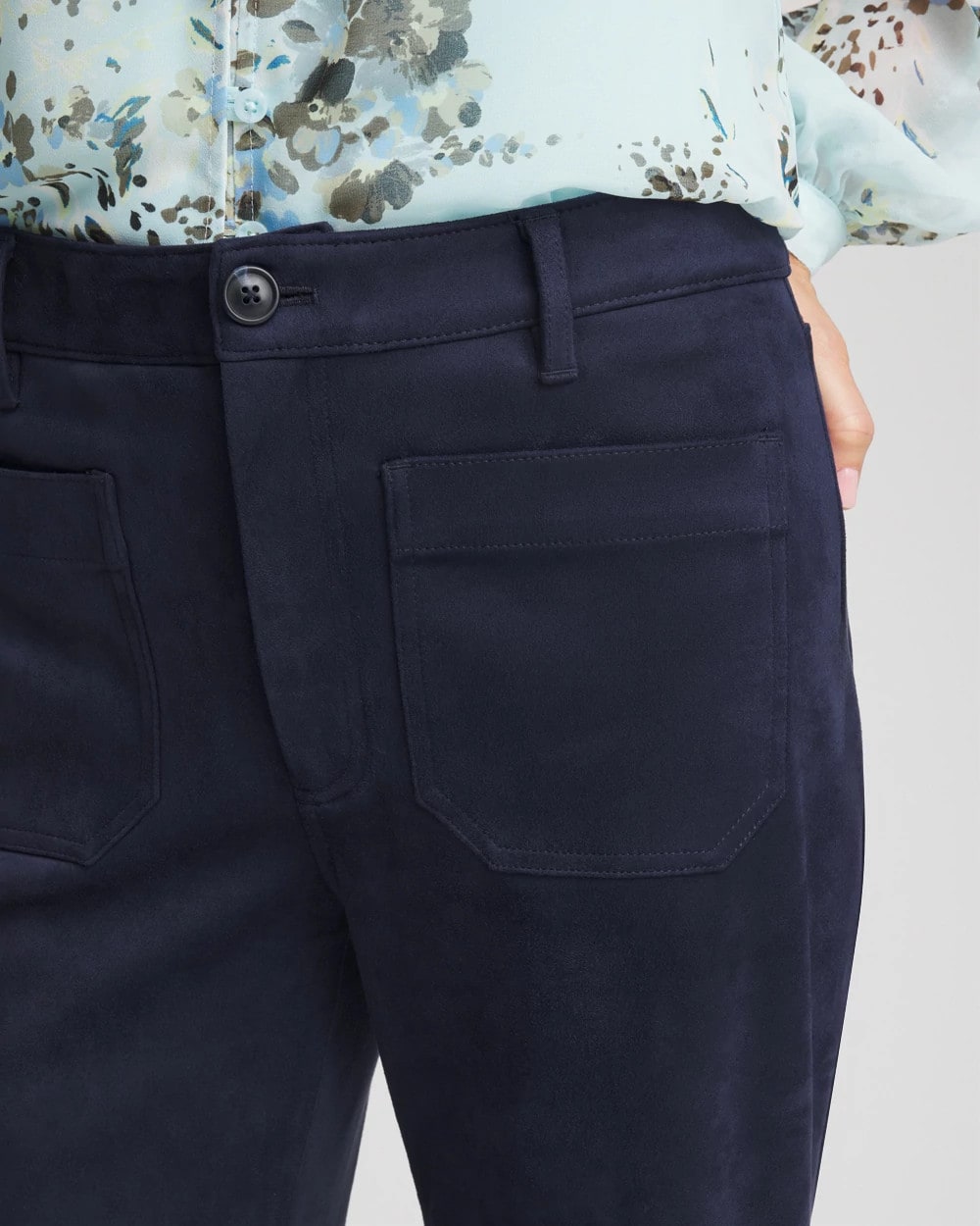 Chico's Faux Suede Bootcut Ankle Pants