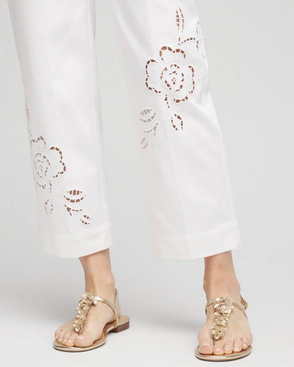 Chico's Sateen Cutout Cropped Pants