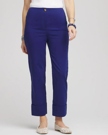 Chico's Stretch Sateen Cropped Pants