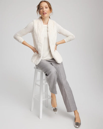 Chico's Elongated Faux Fur Vest