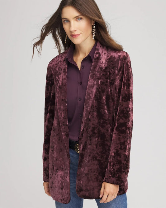 Chico's Crushed Velvet Blazer