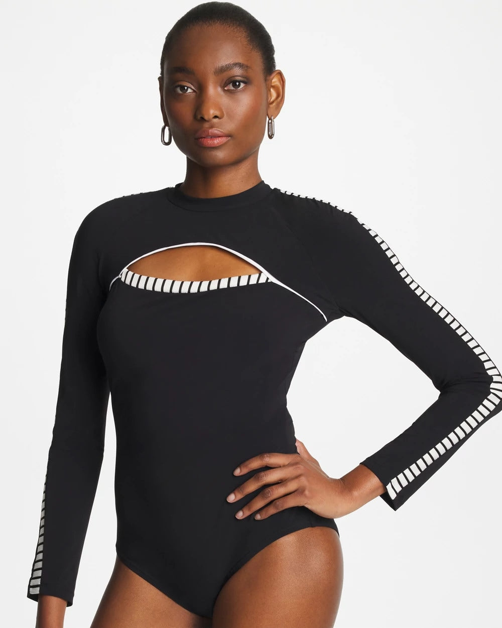 Chico's Gottex Coco Long Sleeve One Piece
