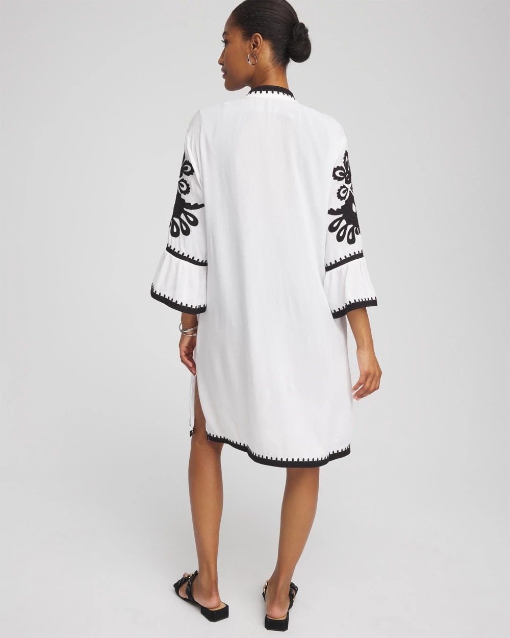Chico's Embroidered Beach Swimsuit Cover Up