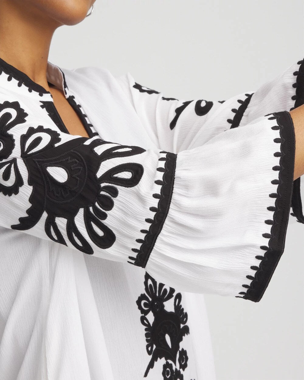 Chico's Embroidered Beach Swimsuit Cover Up