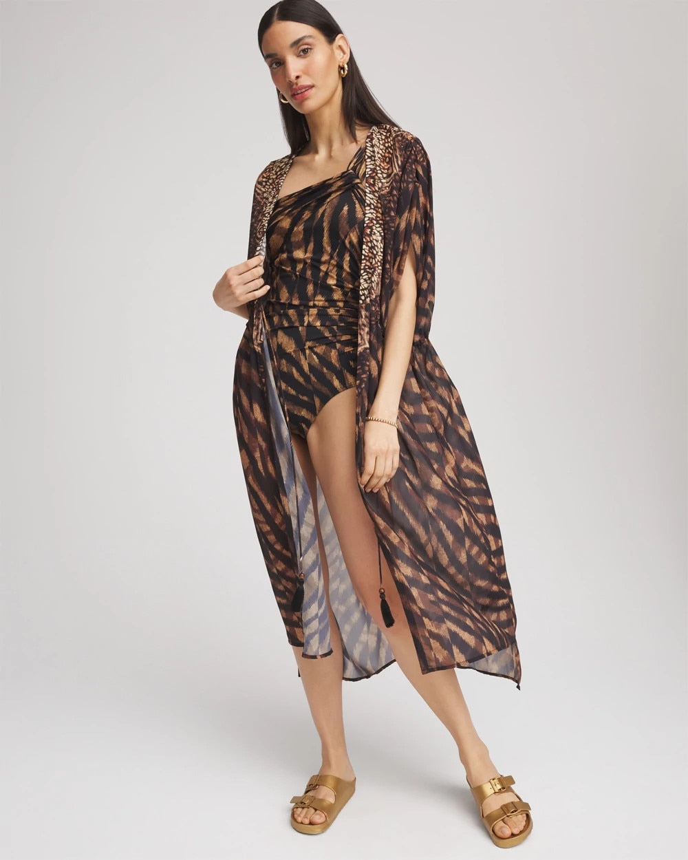 Chico's Miraclesuit® Raya De Safari Kimono Cover-Up