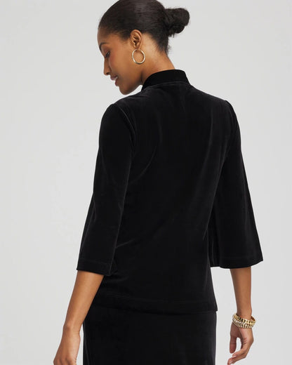 Chico's Travelers™ Velvet V-Neck Kimono Sleeve Top