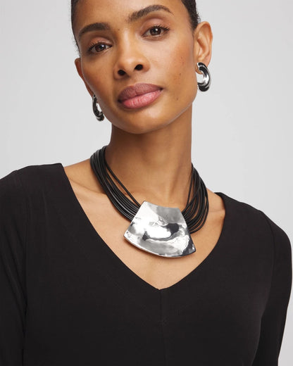 Chico's Pendant Bib Necklace