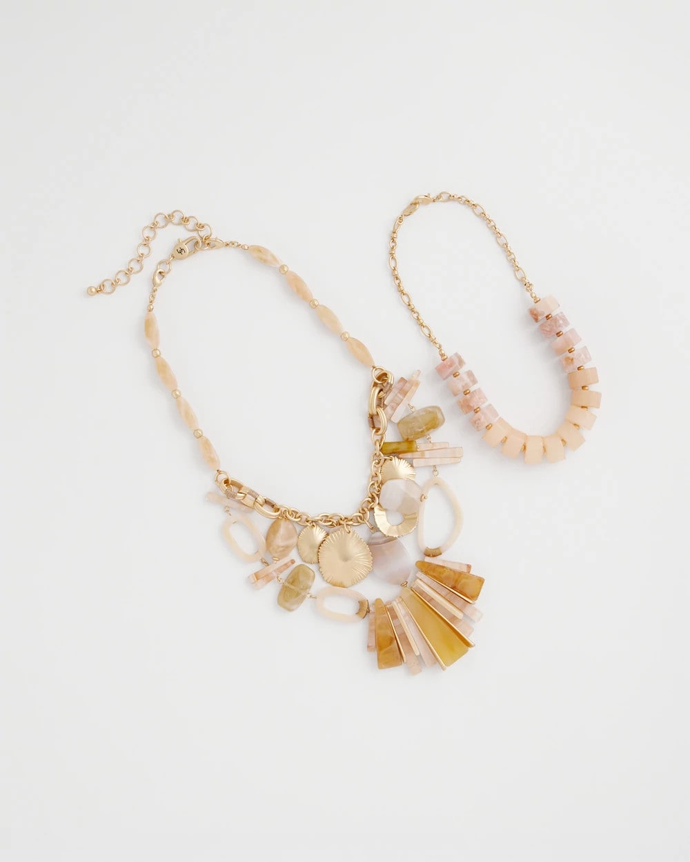 Chico's Chico's Originals Neutral Stone Bib Necklace