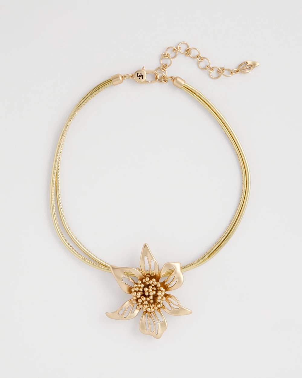 Chico's Gold Flower Pendant Necklace