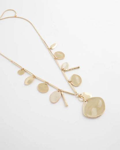 Chico's Gold Long Single Strand Necklace