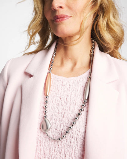 Chico's Copper and Silver Double Strand Necklace