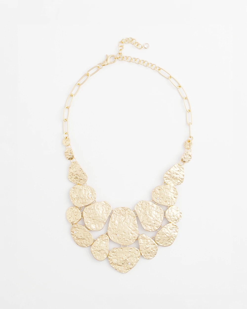 Chico's Molten Goldtone Bib Necklace
